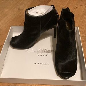Ann Taylor Peep-Toe High Heel Bootie